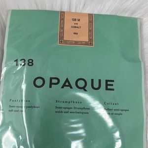 Fogal 138 OPAQUE 30 DEN  Pantyhose COBALT Medium Made In Switzerland